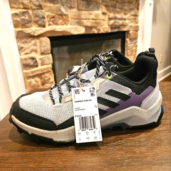 NEW Adidas Terrex AX4 hiking shoes trial running womens 8 silver black - Picture 5 of 8